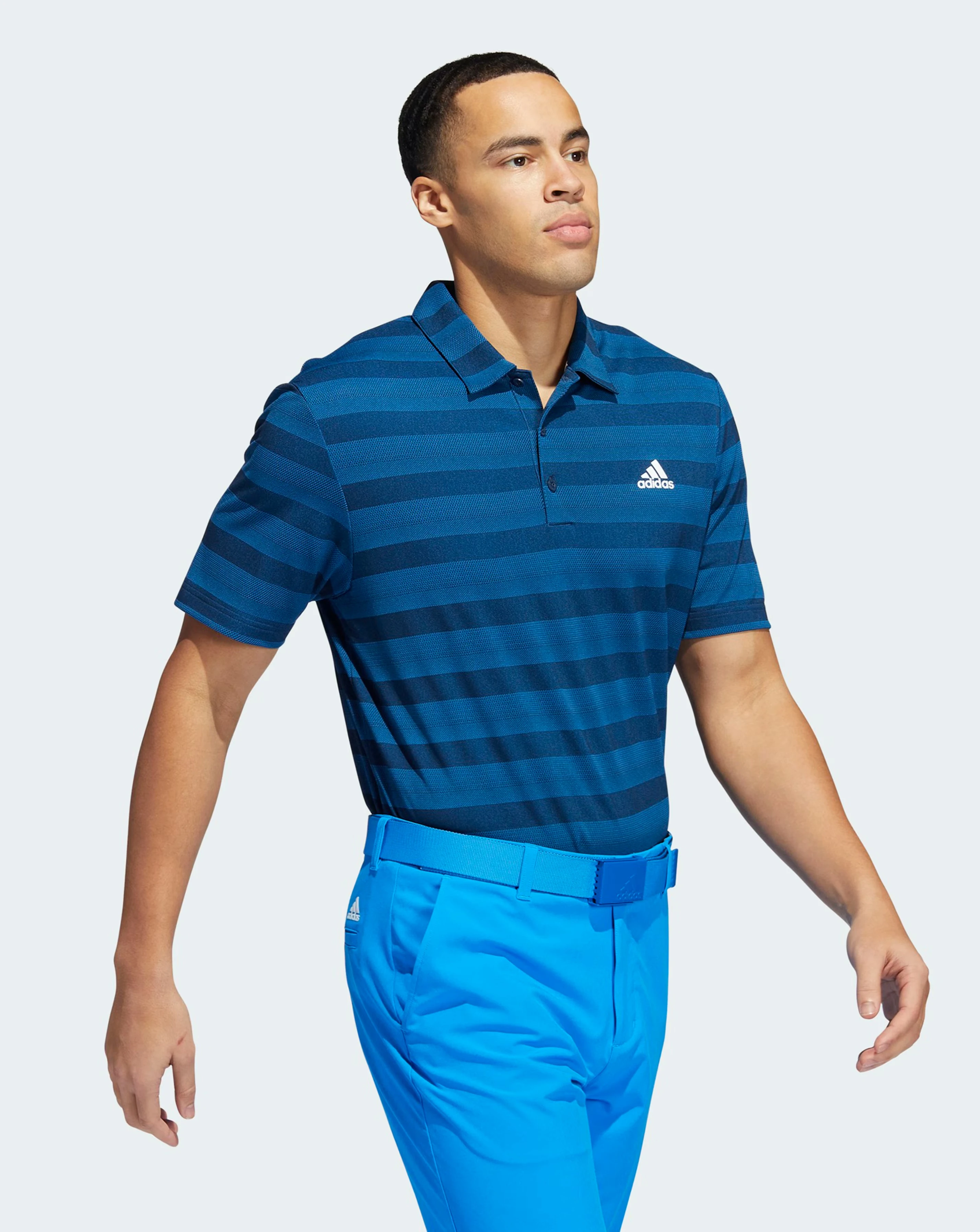 adidas Golf Two Colour Stripe Primegreen Polo 2 adidas Golf Two Colour Stripe Primegreen Polo
