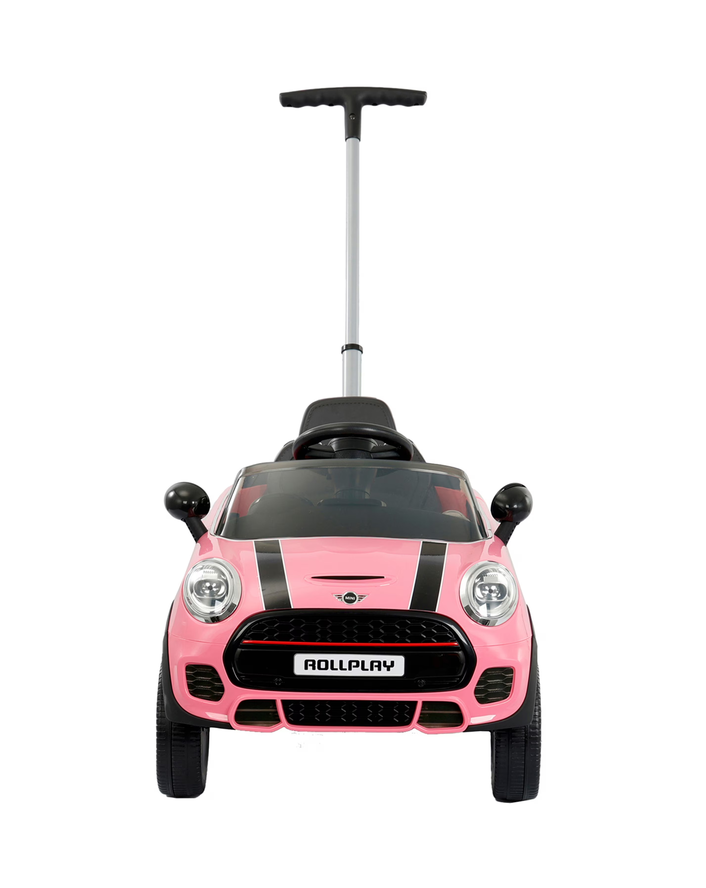 Mini Cooper Play Push Car with Parental Handle - Pink 2 Mini Cooper Play Push Car with Parental Handle - Pink