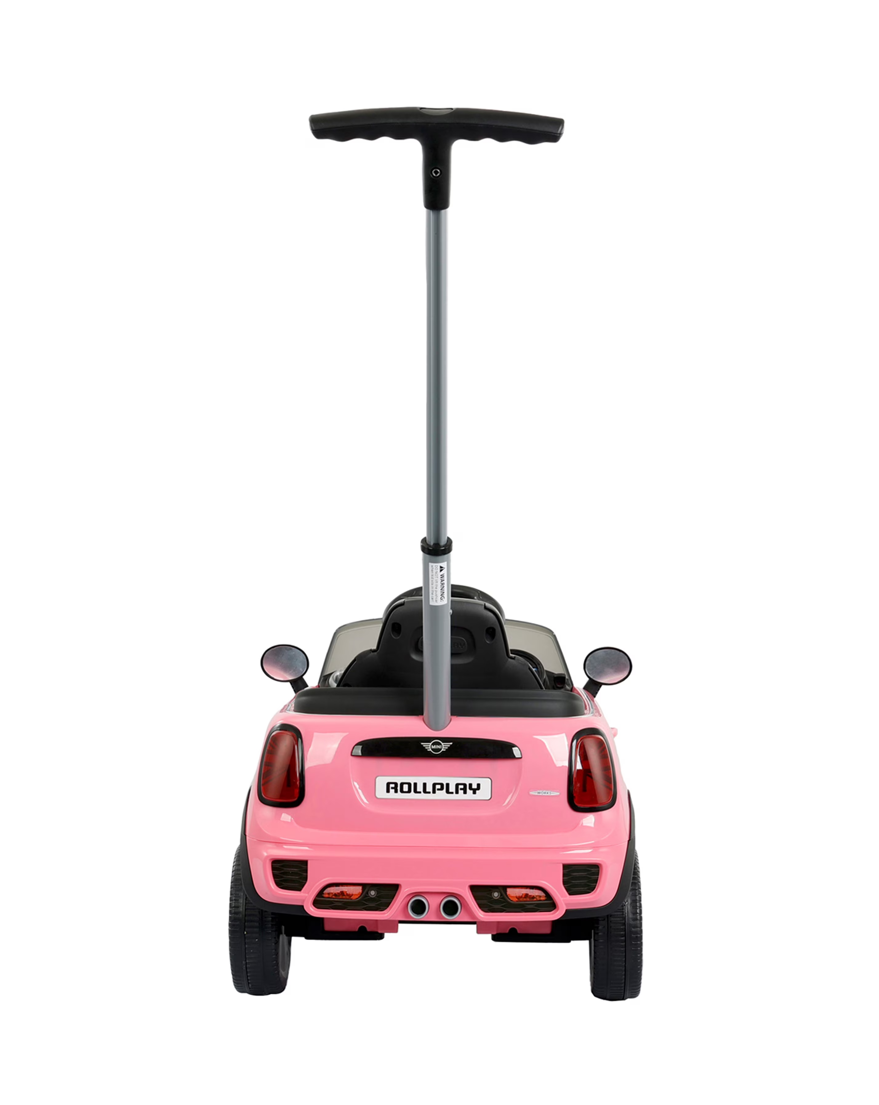 Mini Cooper Play Push Car with Parental Handle - Pink 5 Mini Cooper Play Push Car with Parental Handle - Pink