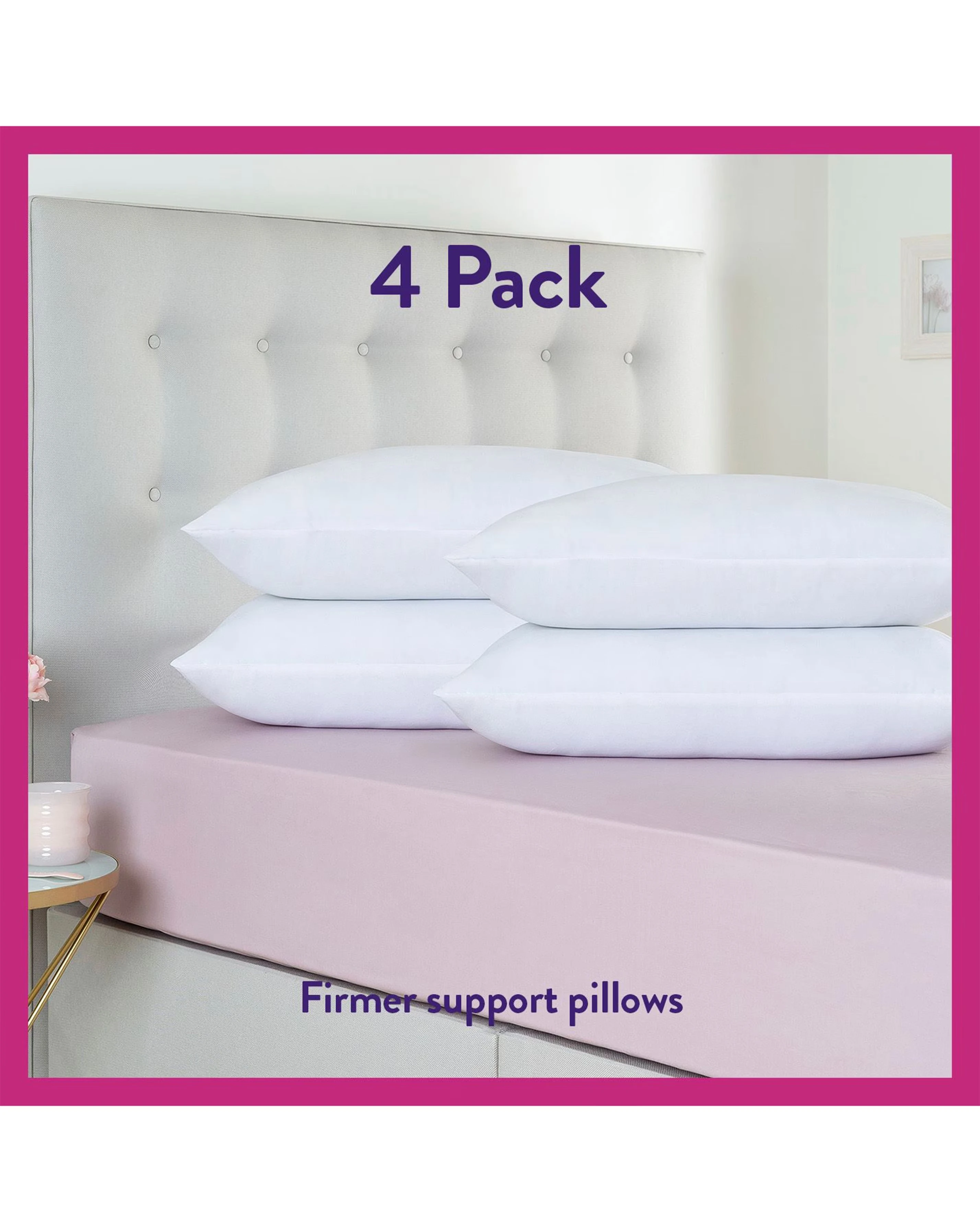 Slumberdown Super Support Cosy Nights 4 Pack Pillows 2 Slumberdown Super Support Cosy Nights 4 Pack Pillows