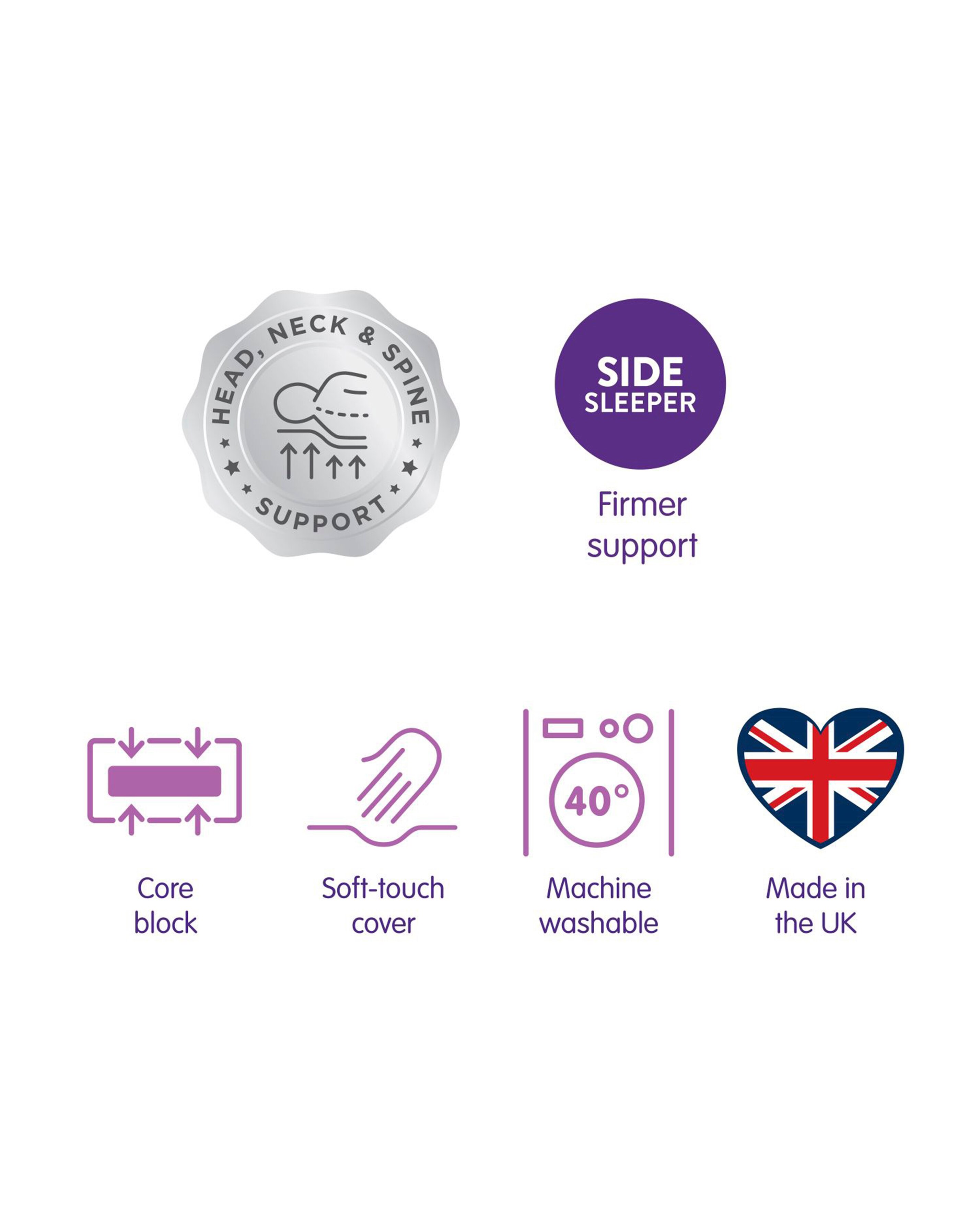 Slumberdown Super Support Cosy Nights 4 Pack Pillows 5 Slumberdown Super Support Cosy Nights 4 Pack Pillows