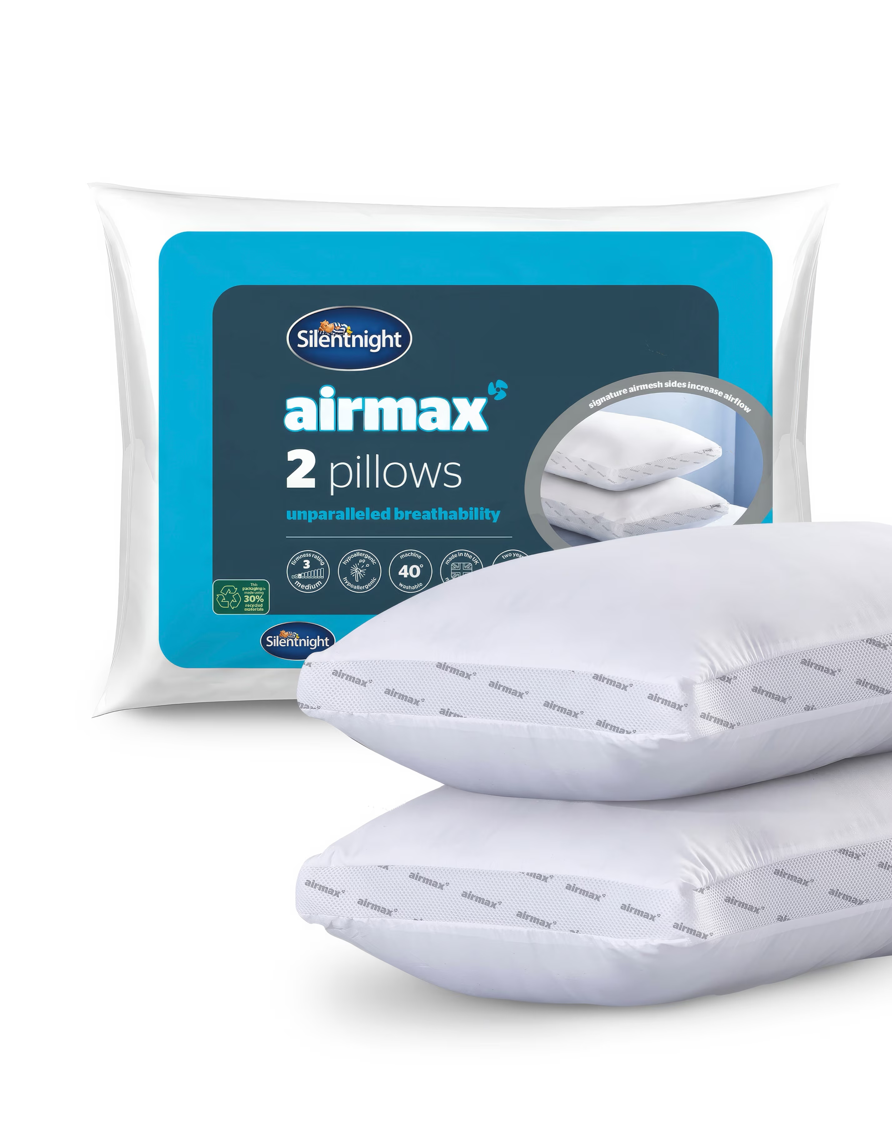 Silentnight 2 Pack Airmax Pillow 1 Silentnight 2 Pack Airmax Pillow