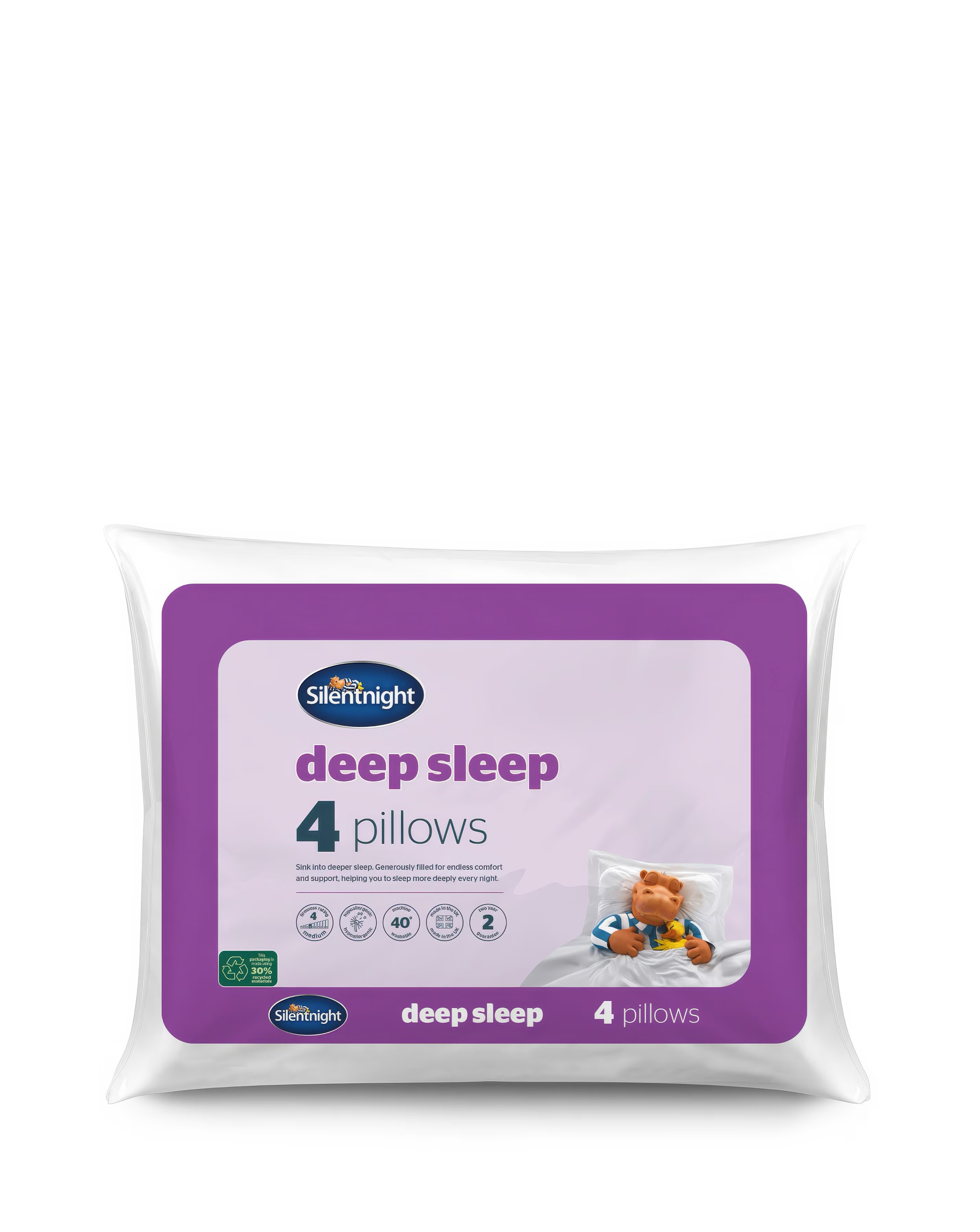 Silentnight Deep Sleep Pack of 4 Pillows 1 Silentnight Deep Sleep Pack of 4 Pillows