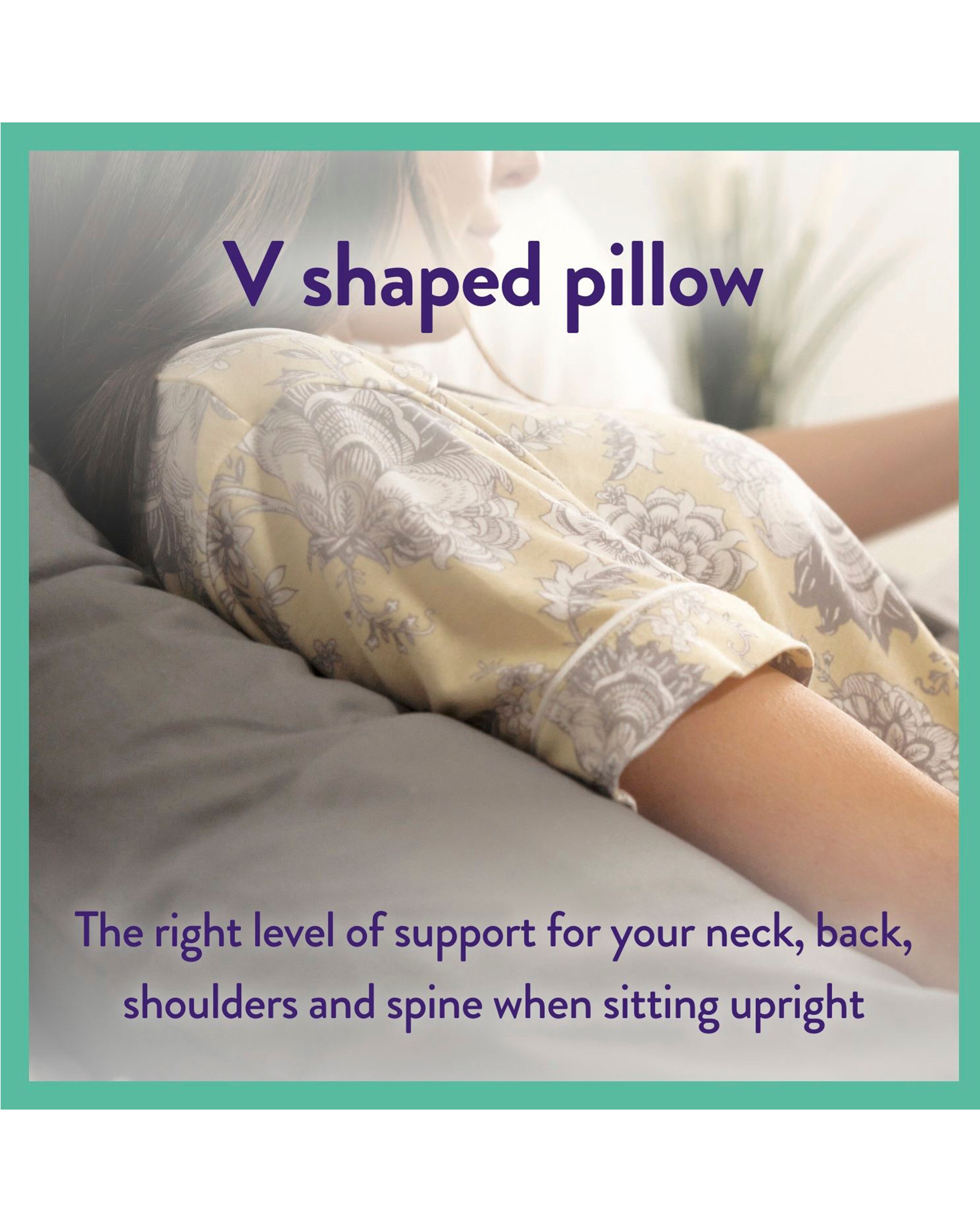 Slumberdown Pack of 2 V-Shaped Pillows 3 Slumberdown Pack of 2 V-Shaped Pillows