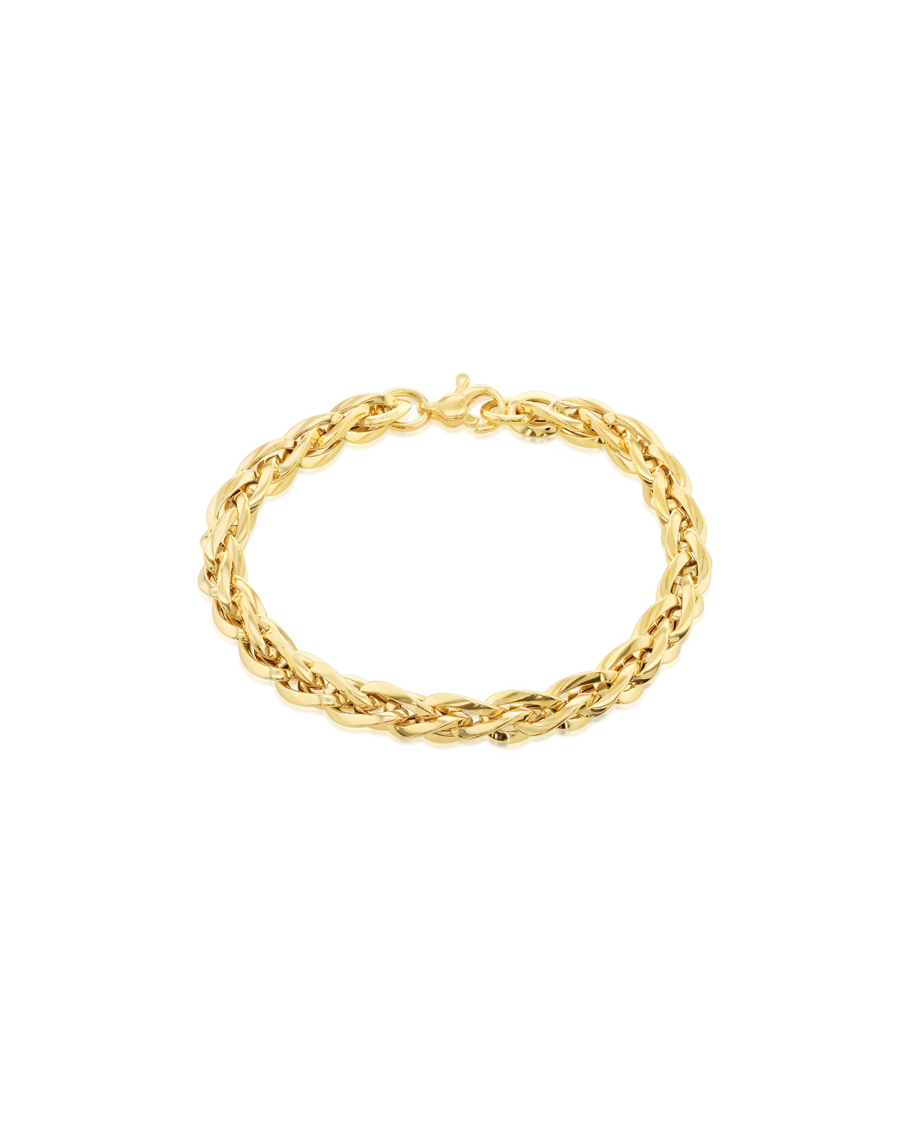 9Ct Yellow Gold Woven Link Bracelet 1 9Ct Yellow Gold Woven Link Bracelet