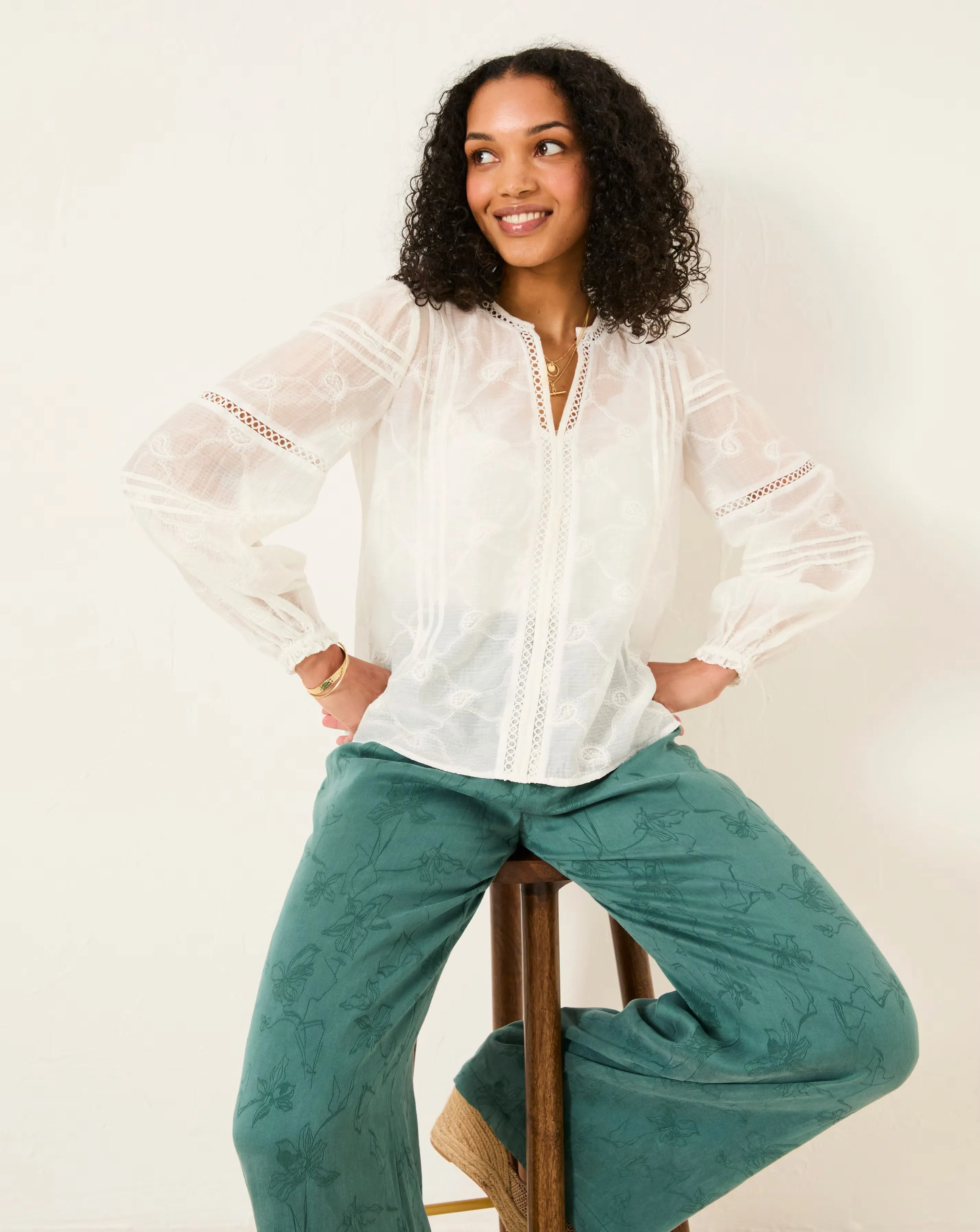 Fatface Copper & Black Jasmine Decorative Blouse 3 Fatface Copper & Black Jasmine Decorative Blouse
