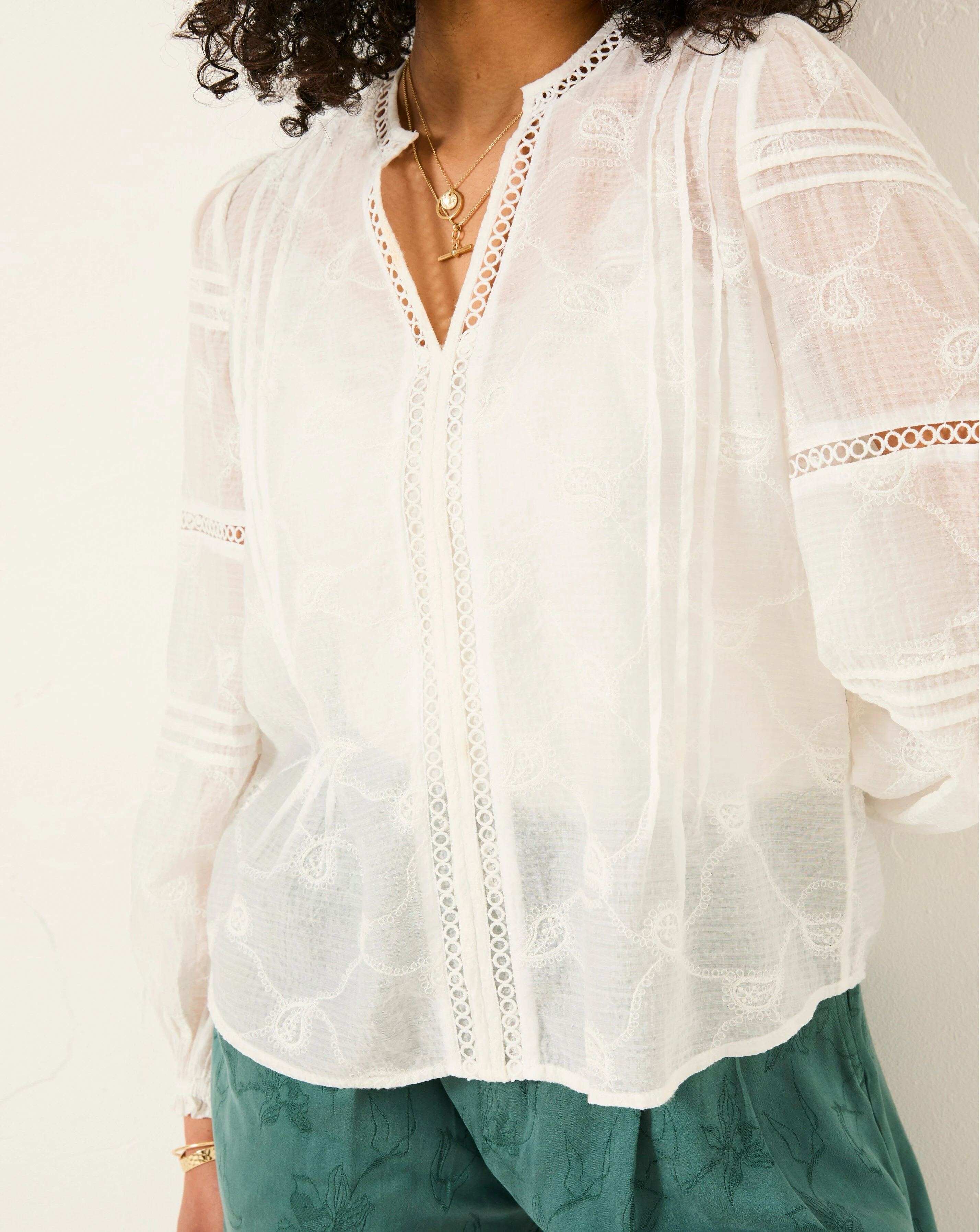 Fatface Copper & Black Jasmine Decorative Blouse 4 Fatface Copper & Black Jasmine Decorative Blouse