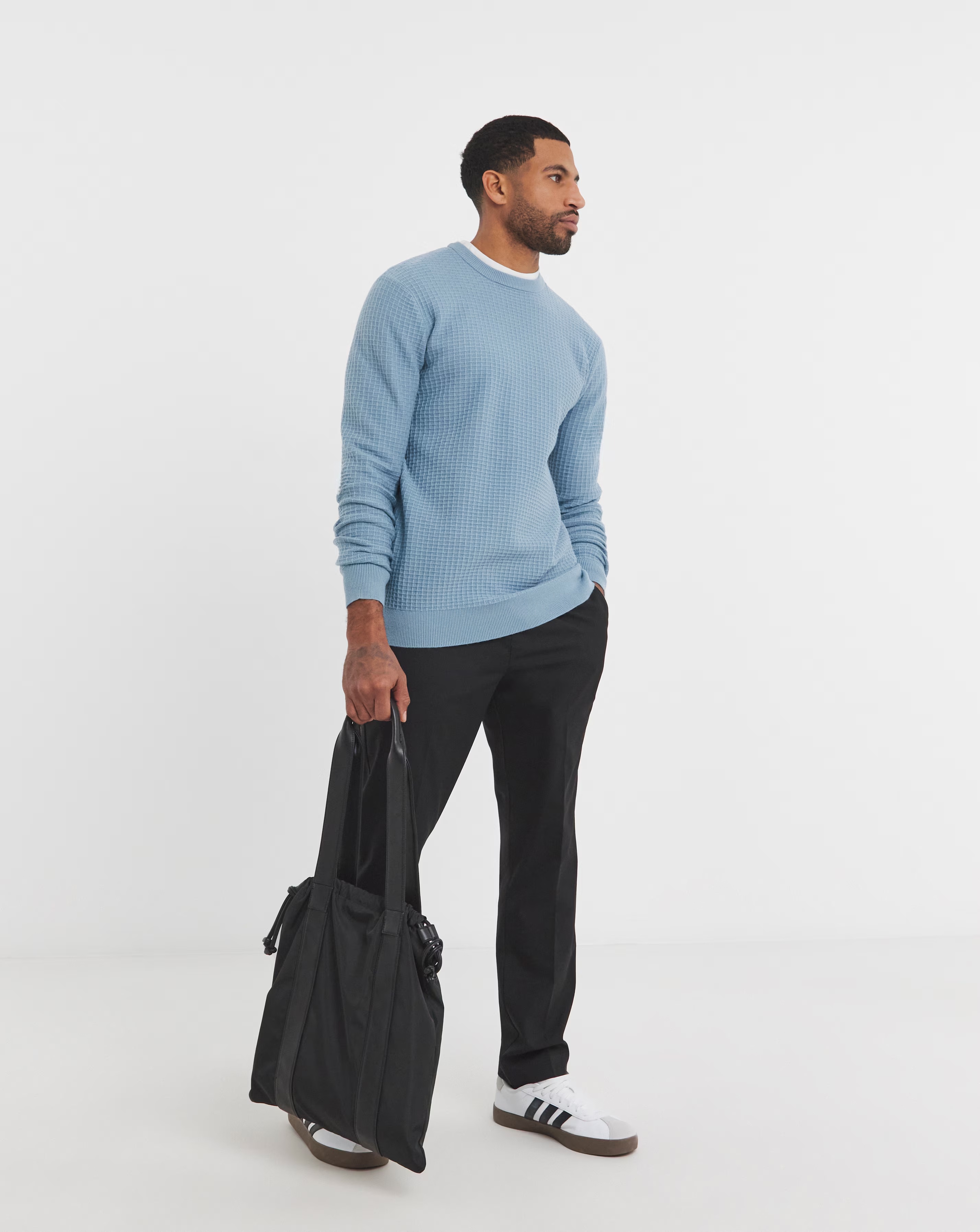 Blue Textured Soft Touch Jumper 2 Blue Textured Soft Touch Jumper