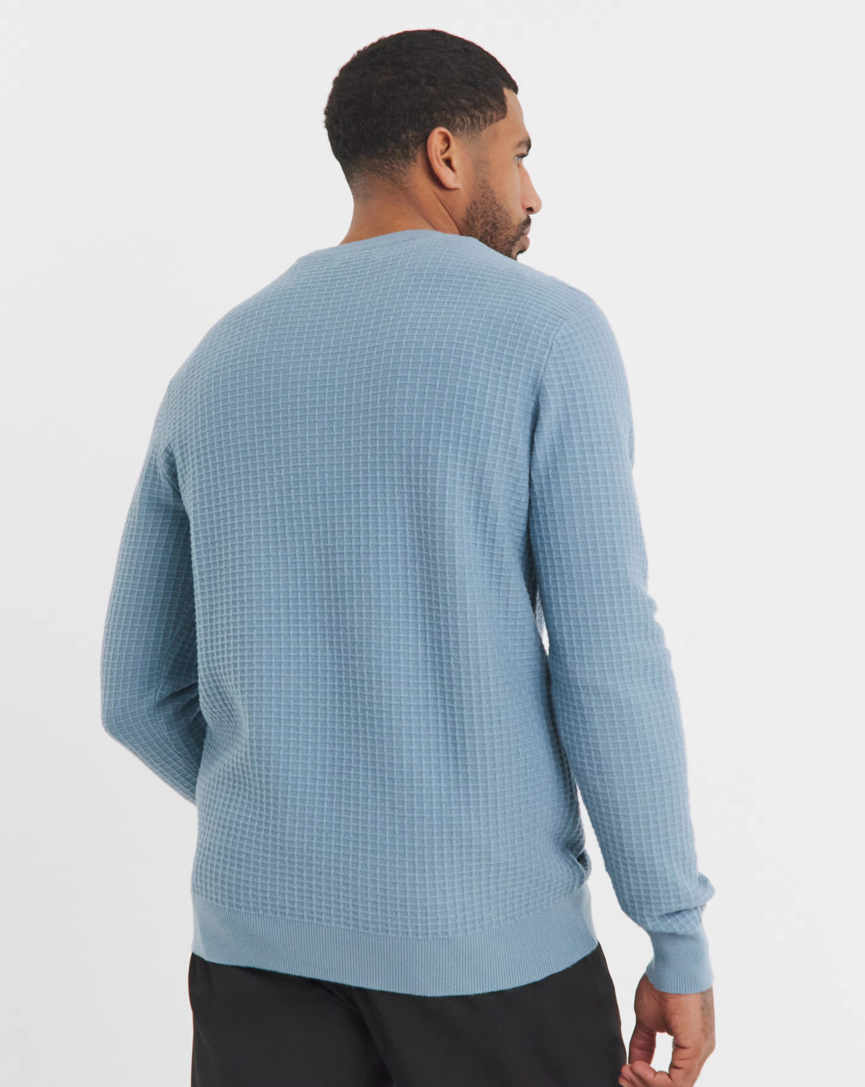 Blue Textured Soft Touch Jumper 4 Blue Textured Soft Touch Jumper