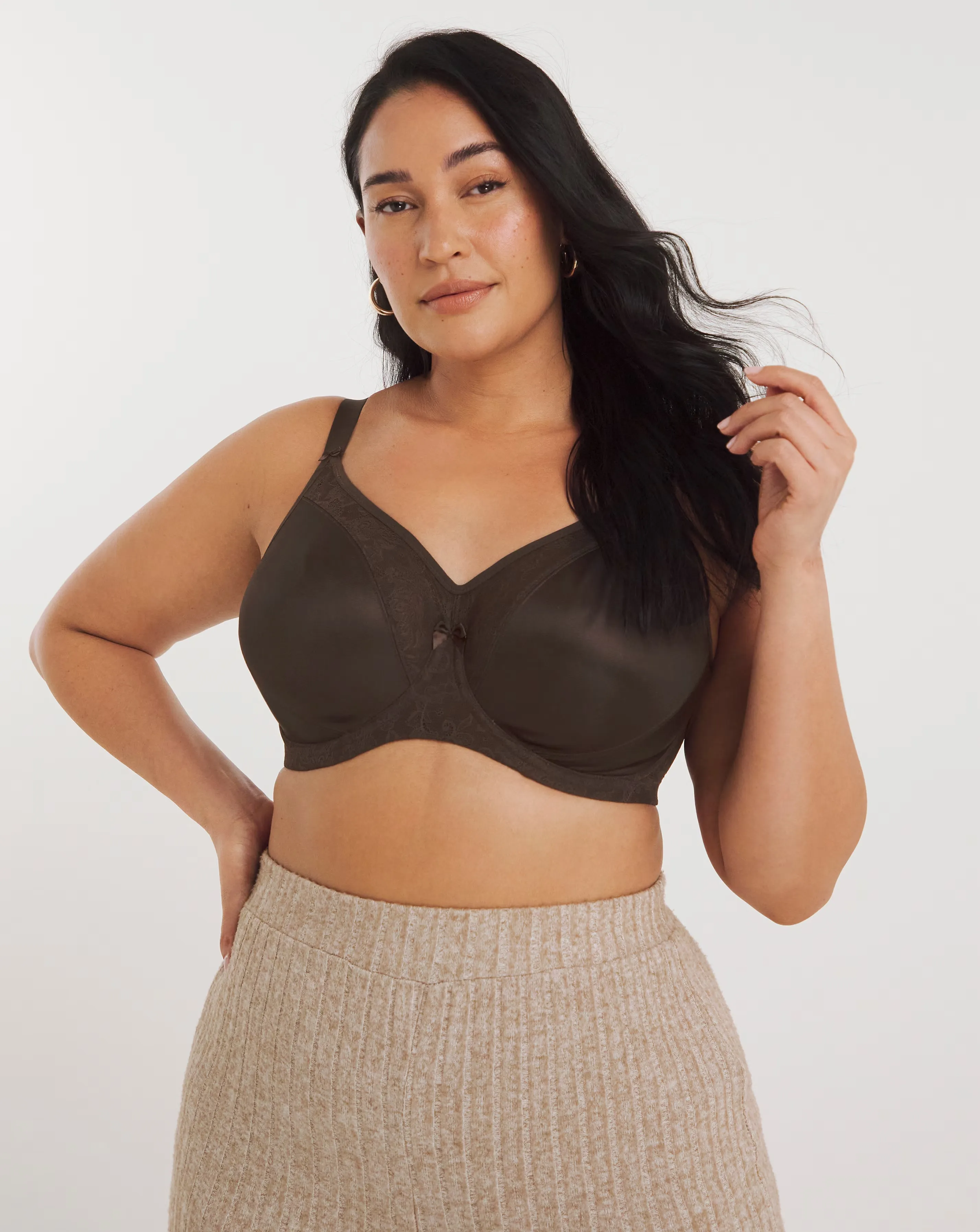 Goddess Yvette Moulded Full Cup Wired Bra Chocolate 1 Goddess Yvette Moulded Full Cup Wired Bra Chocolate