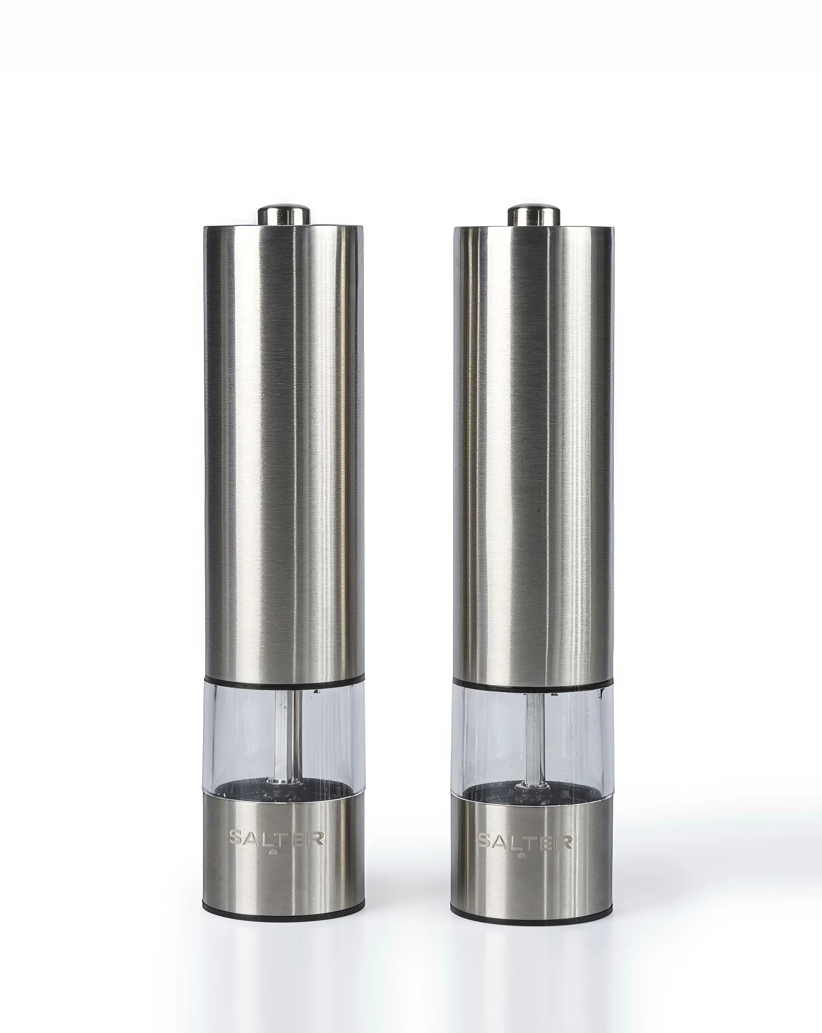 Salter Stainless Steel Electric Mill Set 2 Salter Stainless Steel Electric Mill Set