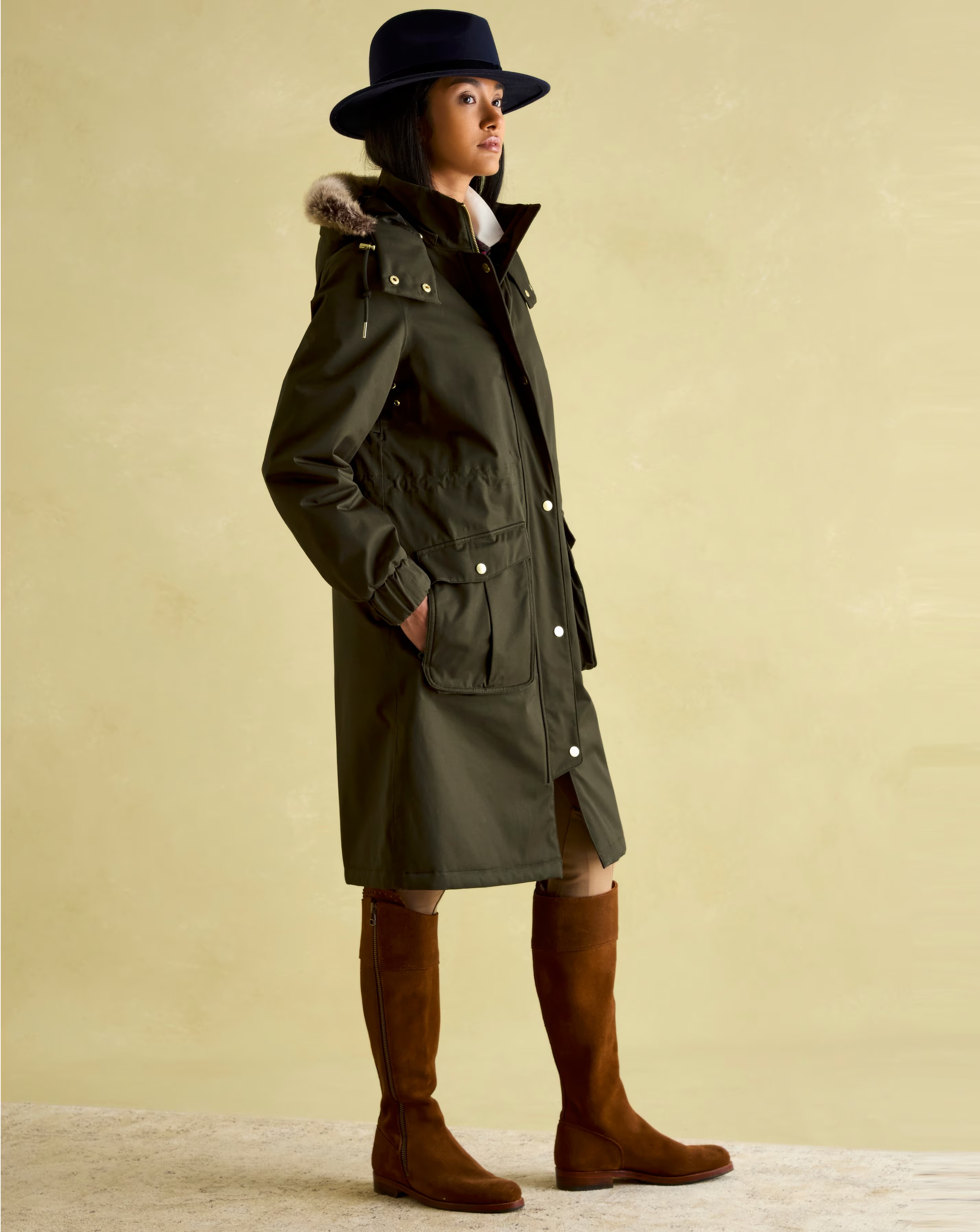 Joules Harpsden Waterproof Long Raincoat with Hood 3 Joules Harpsden Waterproof Long Raincoat with Hood