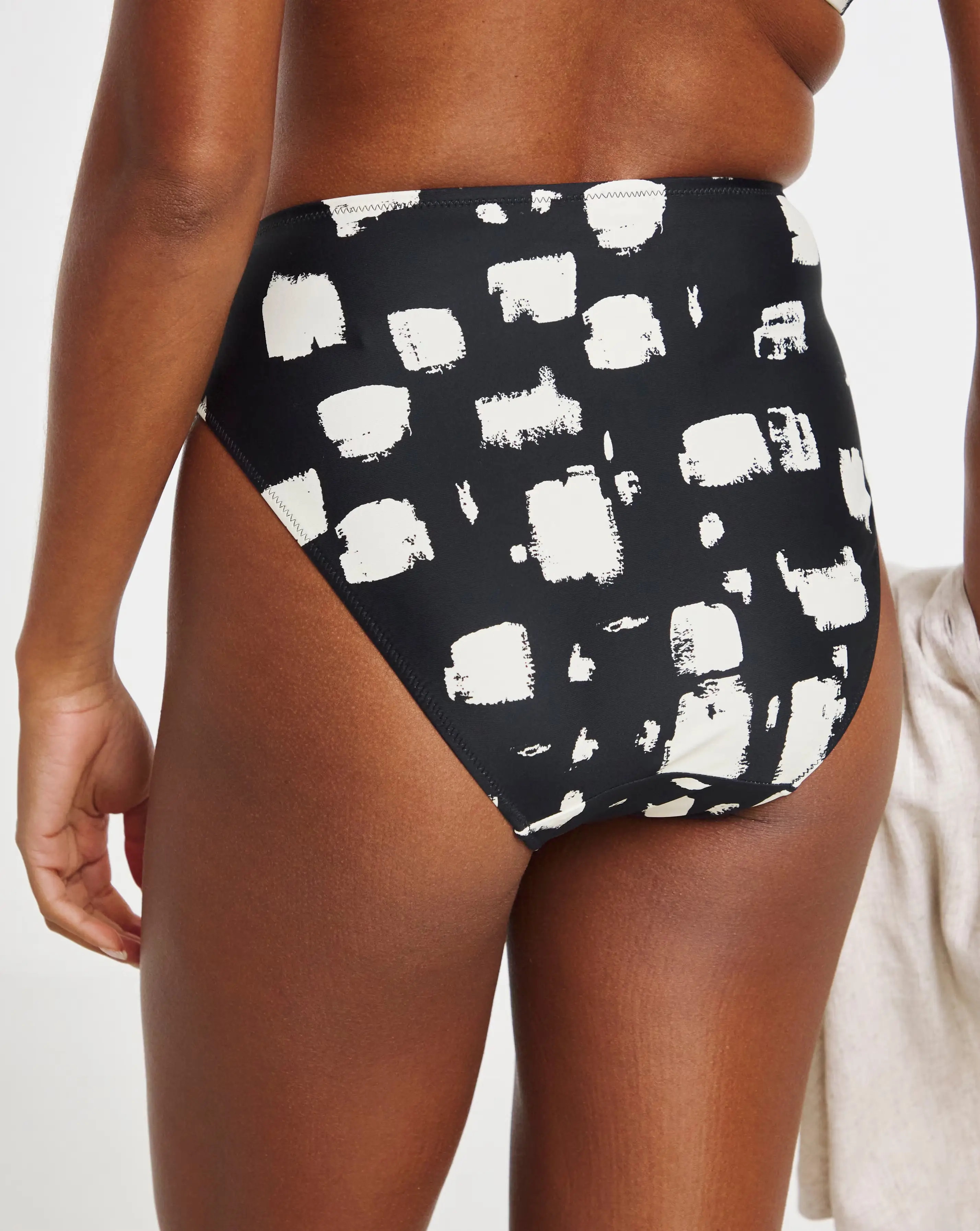 Panache Midi Gather Bikini Pant Black Sand 3 Panache Midi Gather Bikini Pant Black Sand