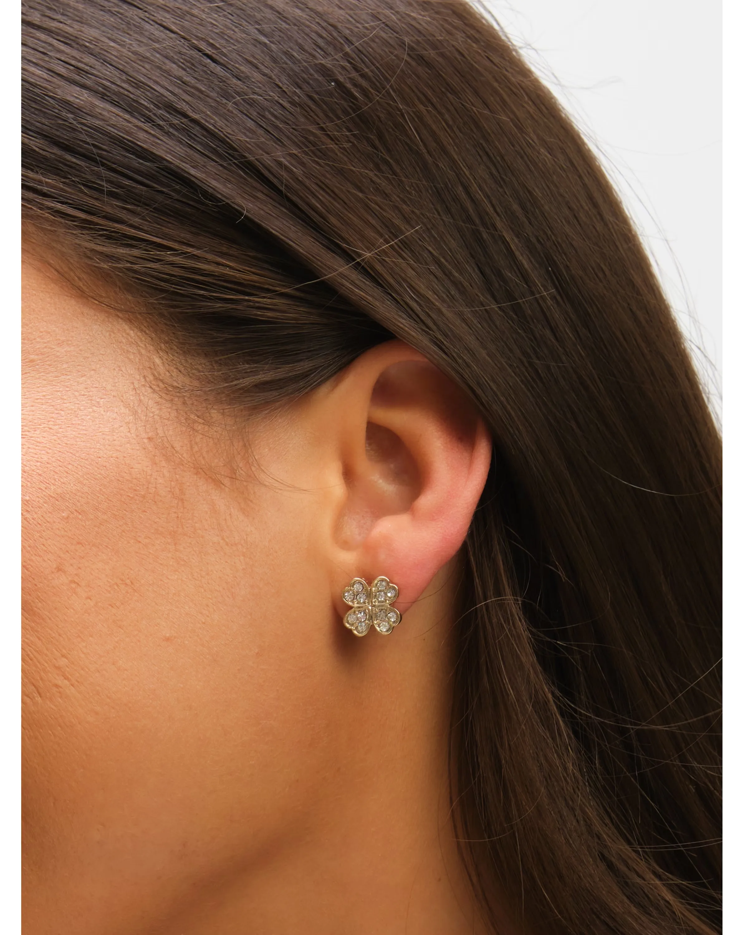 Mood Gold & Jet Crystal Clover Stud Earrings - Pack of 3 2 Mood Gold & Jet Crystal Clover Stud Earrings - Pack of 3