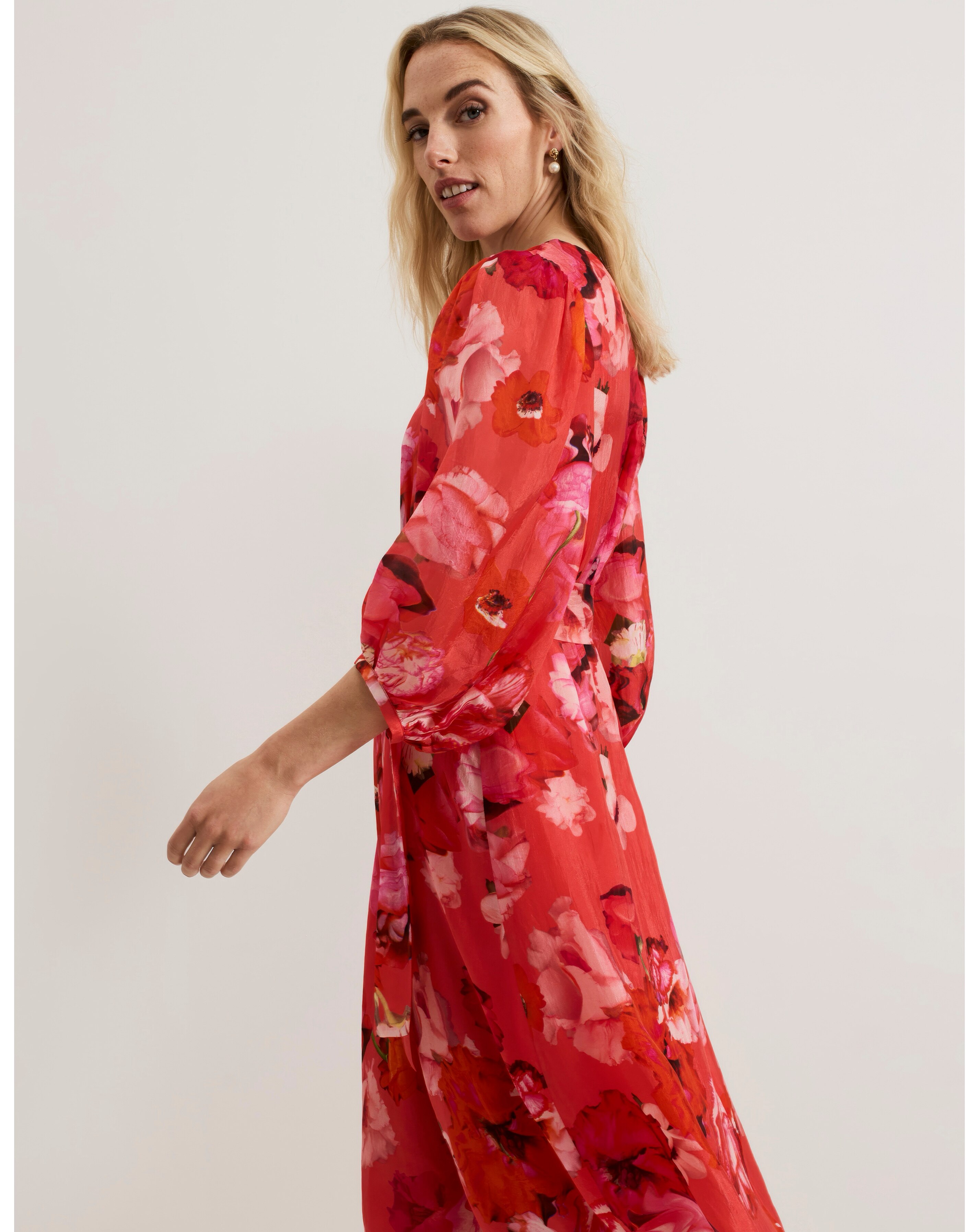Phasse Eight Fedrica Floral Long Sleeve Midi Dress 3 Phasse Eight Fedrica Floral Long Sleeve Midi Dress