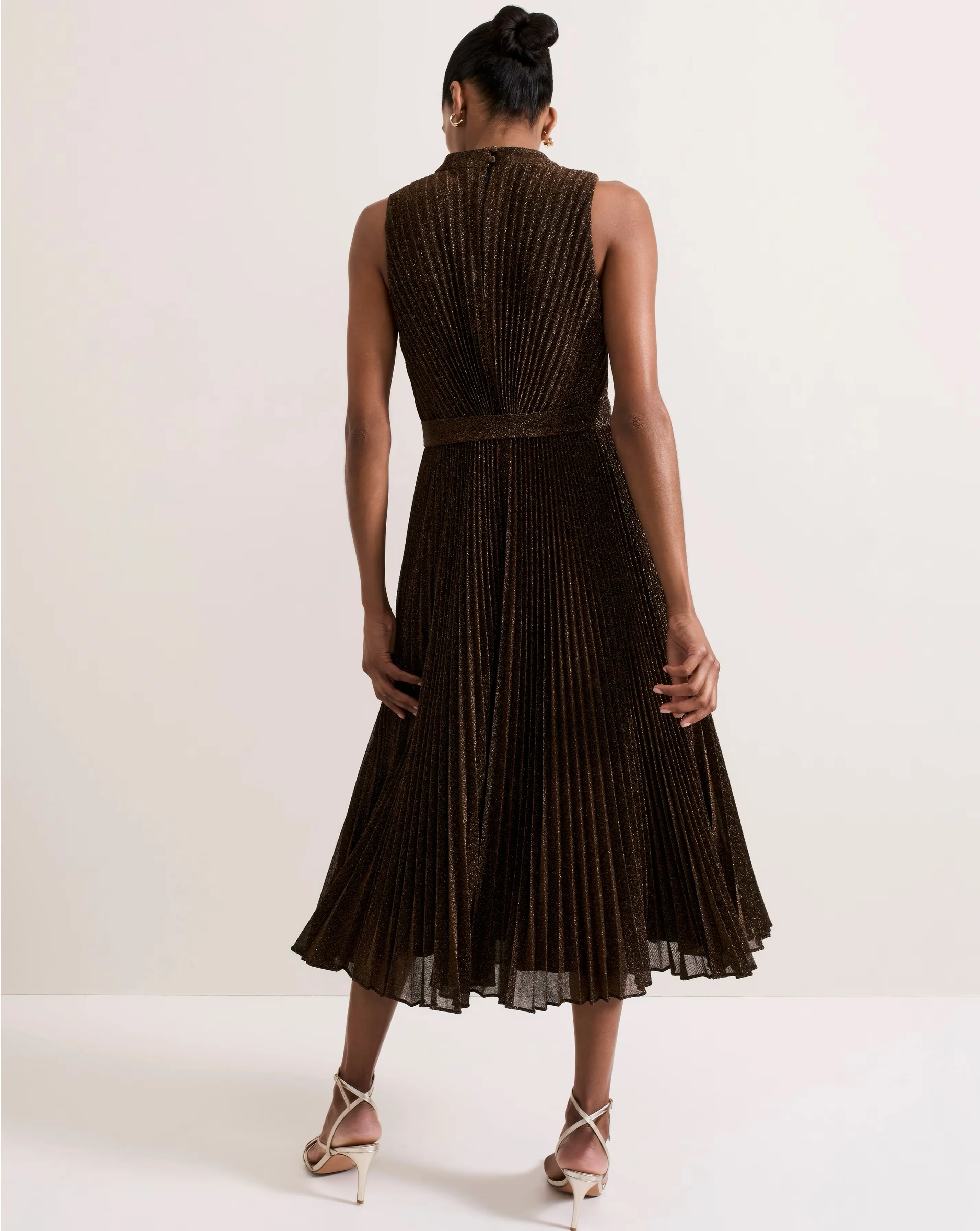 Phase Eight Simara Sparkle Pleat Midi Dress 6 Phase Eight Simara Sparkle Pleat Midi Dress